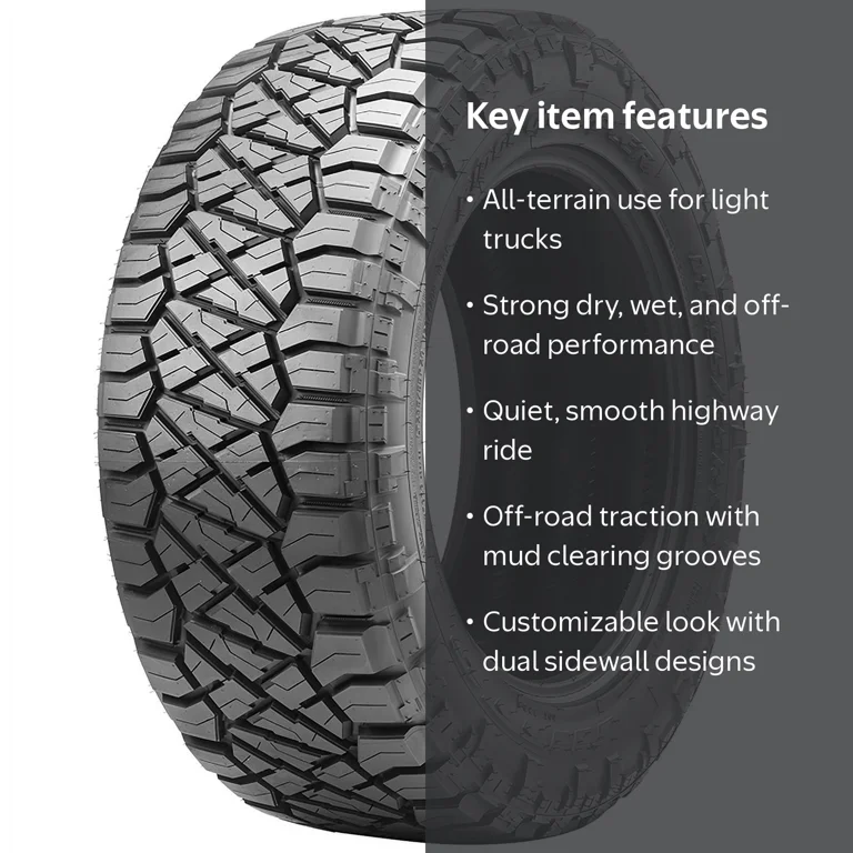 Nitto All-Terrain Ridge Grappler Tire, 285/60R20 125 Q, for Light