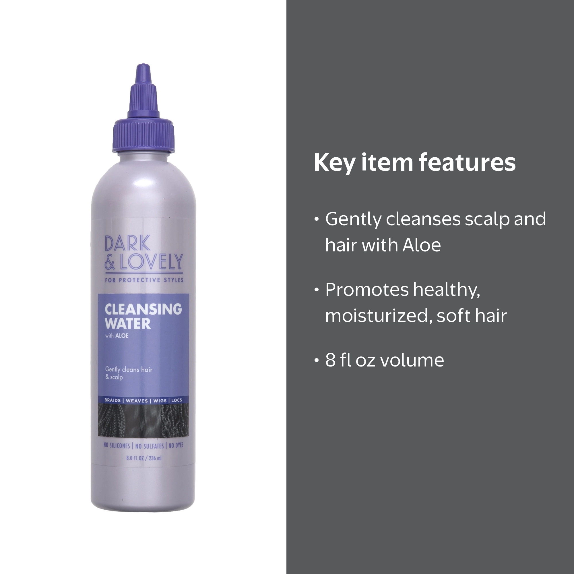 Dark and Lovely Cleansing Water for Protective Styles, 8 fl oz