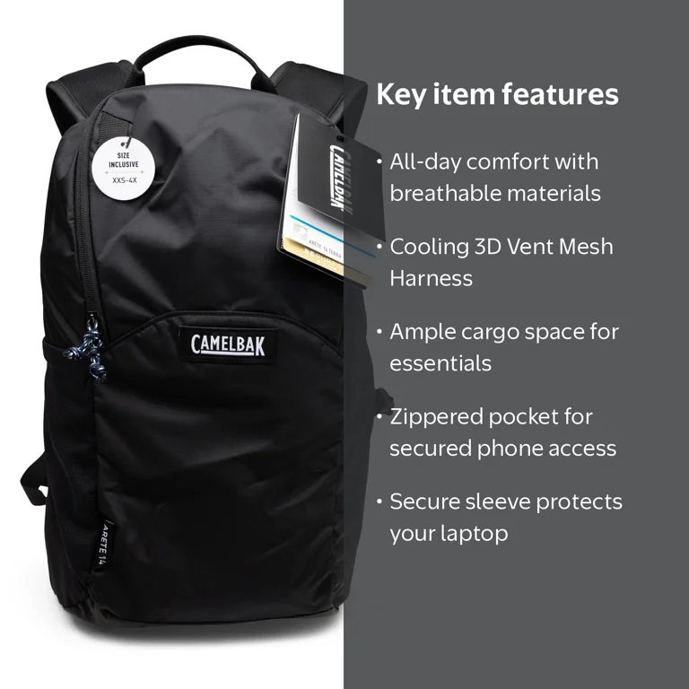 CamelBak ブラック CamelBak Arête™ 14 Hydration Pack 50oz, Black - Walmart.com