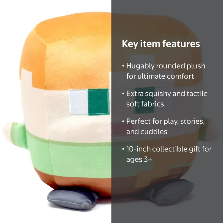 Minecraft, Cuutopia Alex Plush, 10-inch Character Pillow Doll