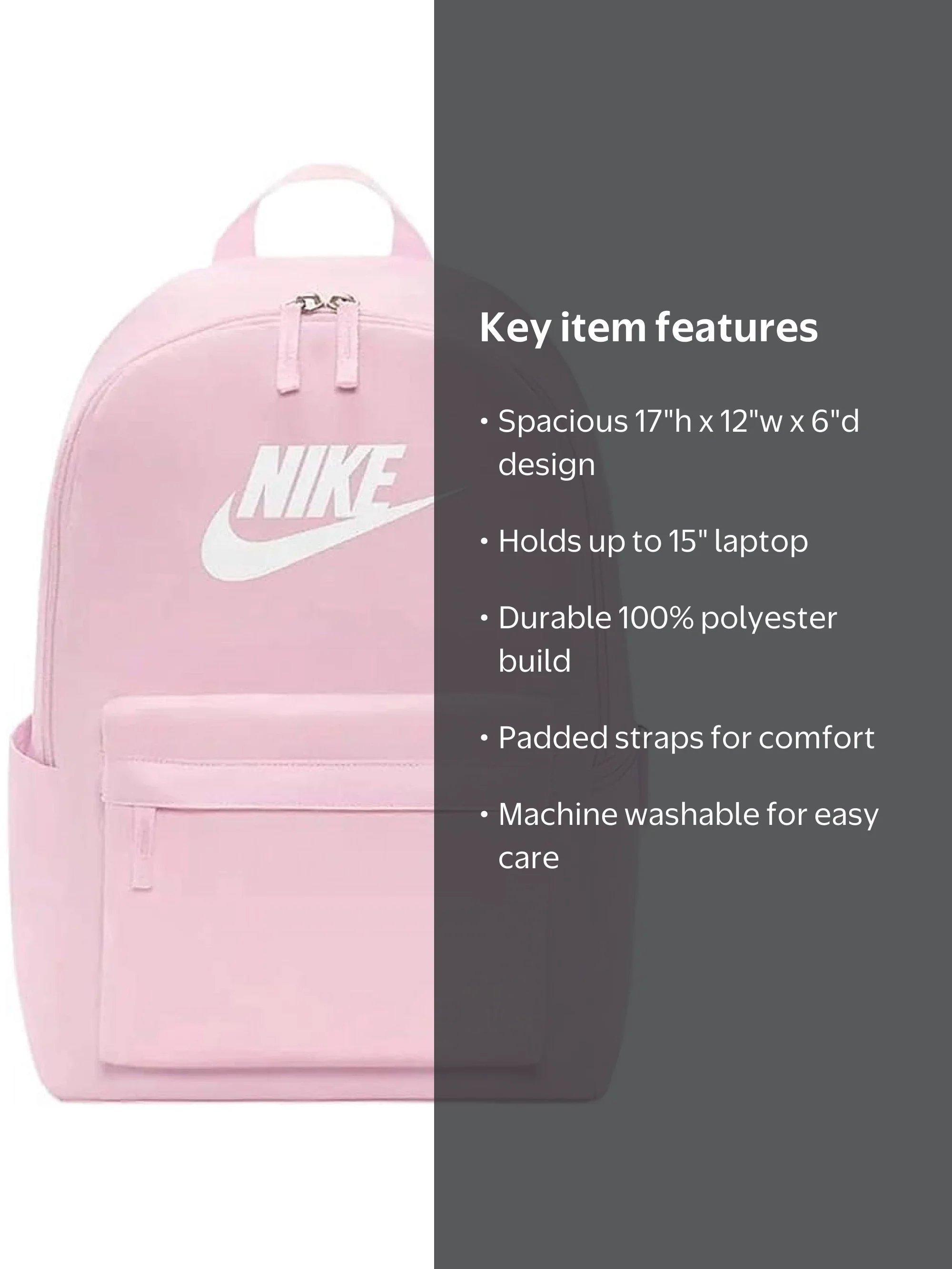 Nike Heritage Backpack - 2.0 (Pink Foam/Pink Foam/White) - Walmart.com Nike Heritage Backpack - 2.0 (Pink Foam/Pink Foam/White) - Walmart.com