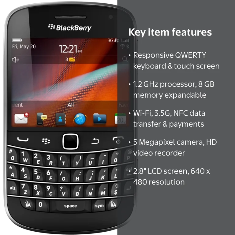 BlackBerry Bold 9900 8 GB Smartphone, 2.8