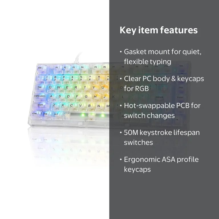 XINMENG X75 Hot Swappable Wired Mechanical Keyboard with Keycap