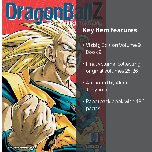 Akira Toriyama, Dragon Ball Z, Vizbig Edition, Vol. 9 - Walmart.com