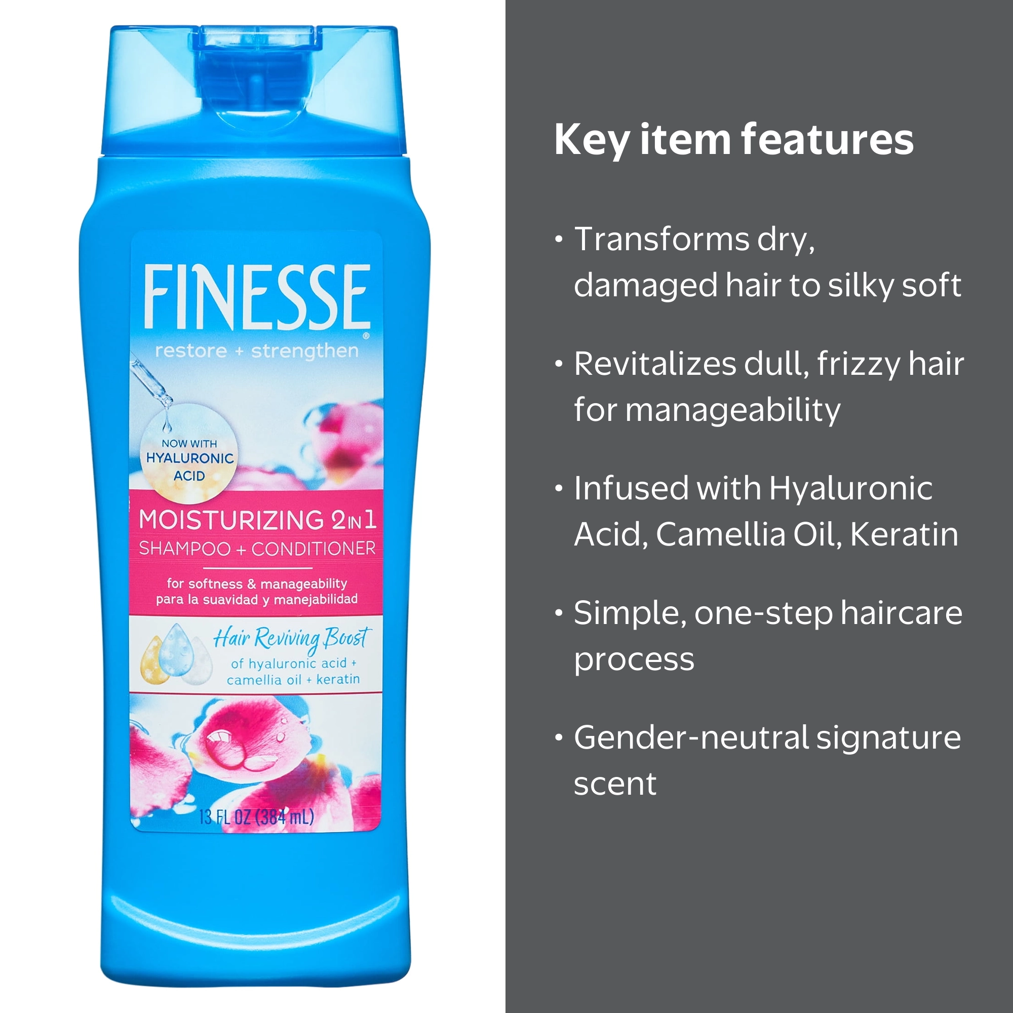 FUCESS Premium AR Shampoo 2本セット Finesse Restore + Strengthen 2-in-1 Shampoo and Conditioner, 13 fl