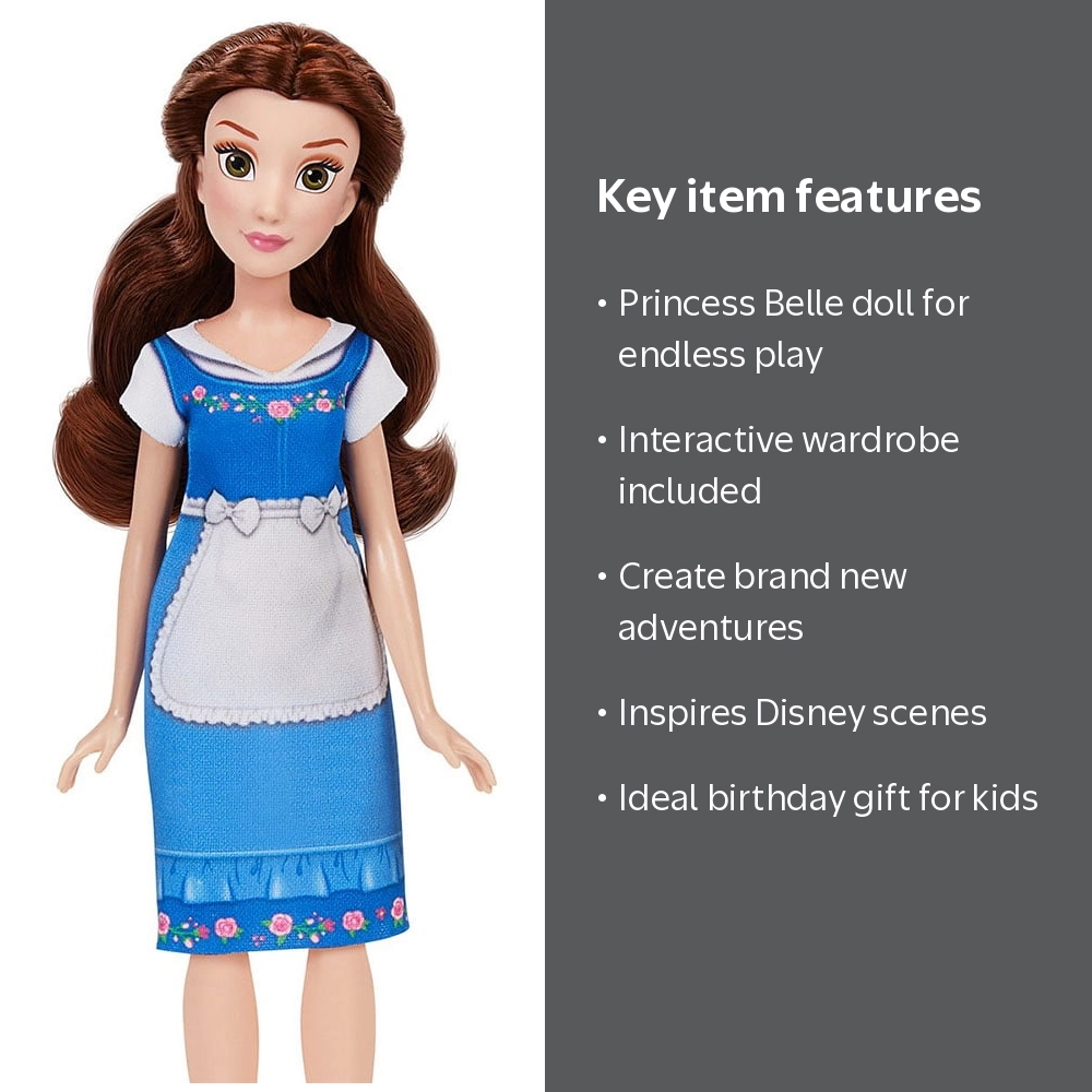 Disney Princess Belle Doll with Dress Accessories and Wardrobe