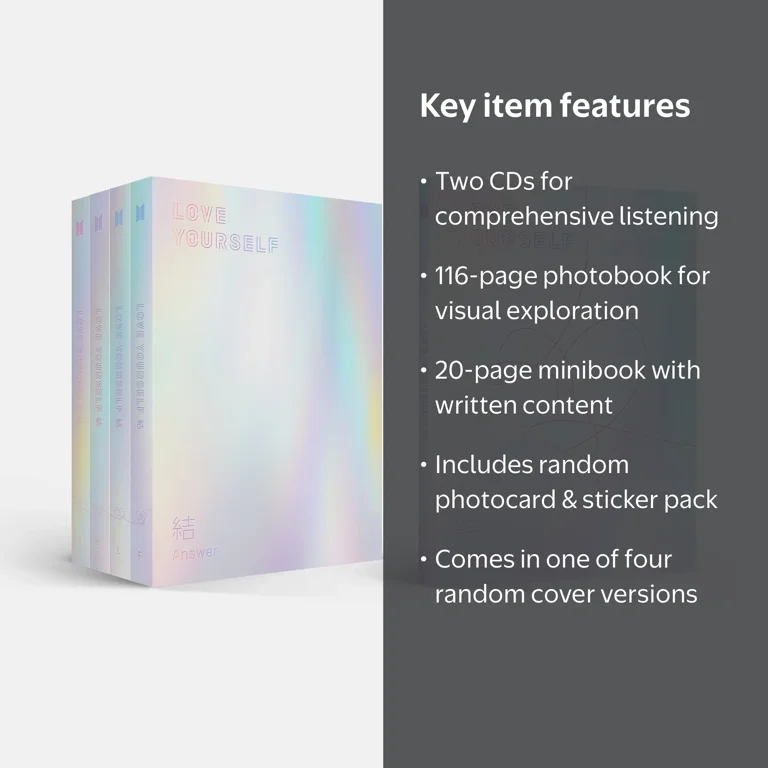BTS Love Yourself: Answer CD with photobook, photocards, sticker