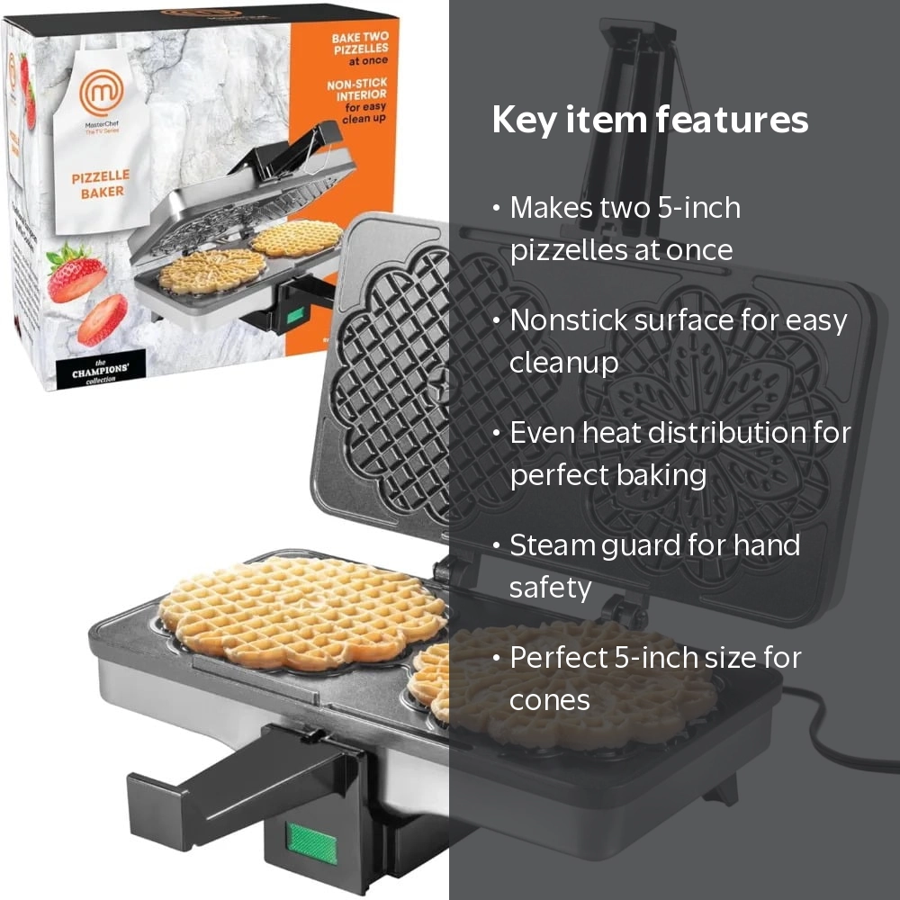 Free Shipping! MasterChef Pizzelle Maker and Press, Electric
