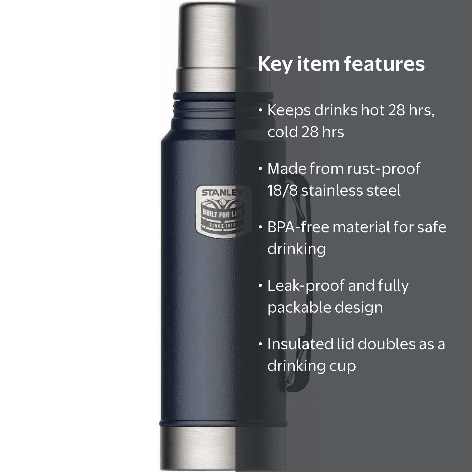 Aladdin Stanley 1.1qt Vac Btl Badged Nvy - Walmart.com