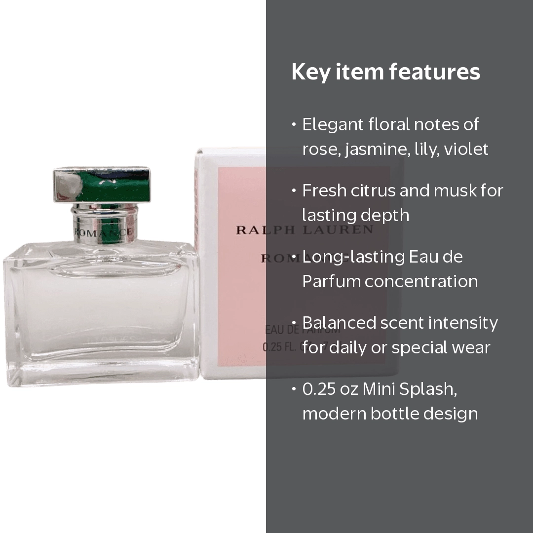 Ralph Lauren's Romance for Women 0.25 oz Eau de Parfum Mini Splash