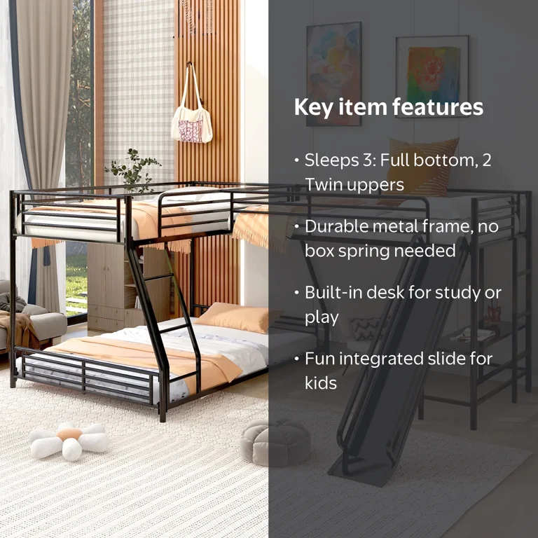slide in one bunk beds