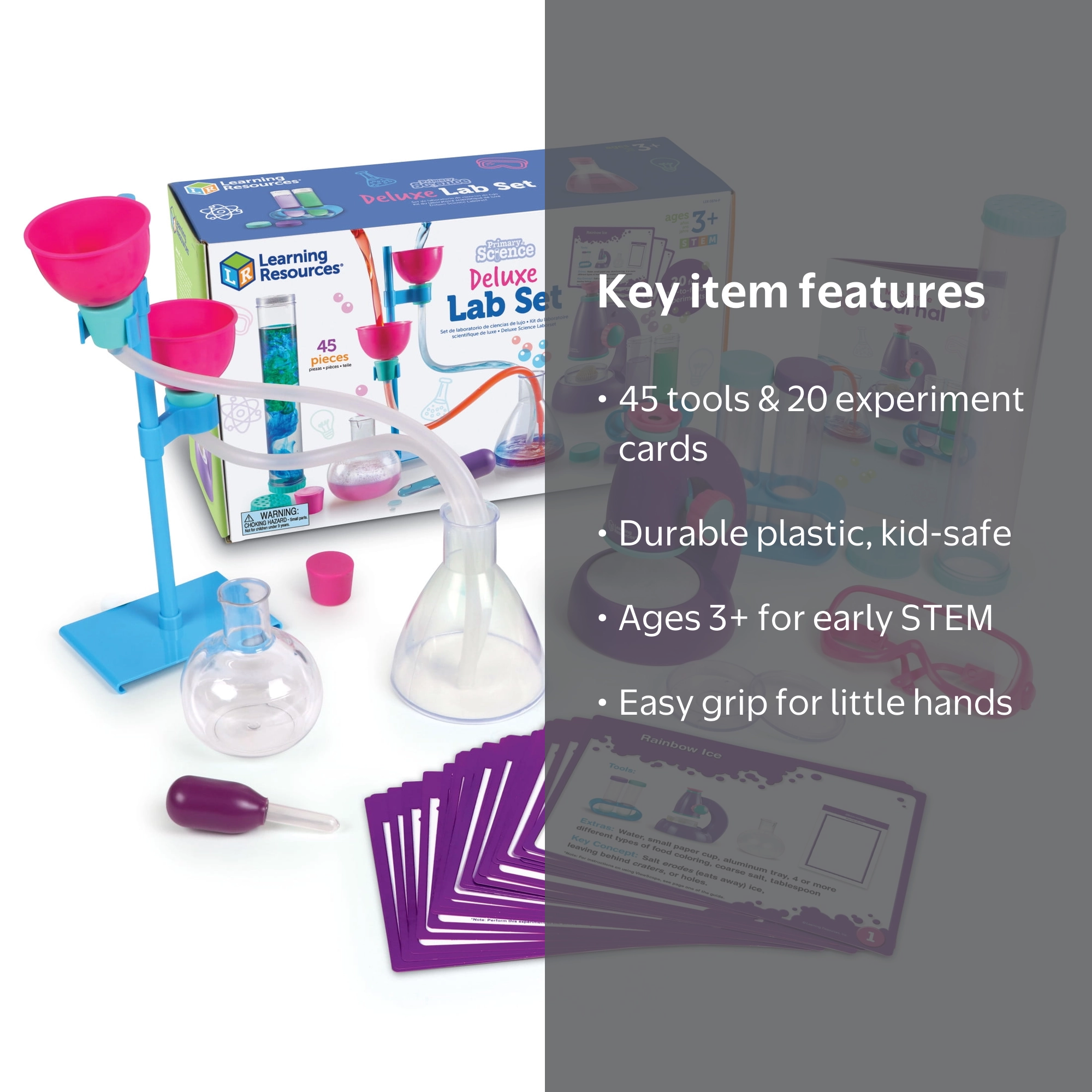 2023年度年長 3daysCAMP 教材セット Learning Resources Primary Science Deluxe Lab Set, Experiments for