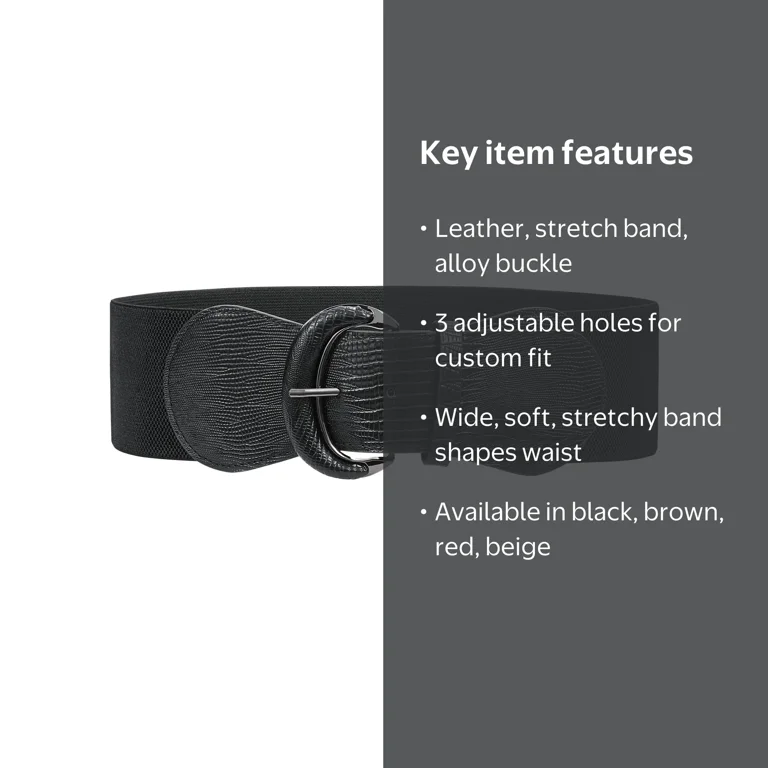 wide black belt for dress WHIPPY Women Elastic Wide Belt, Stretch Waist Belt for Dresses
