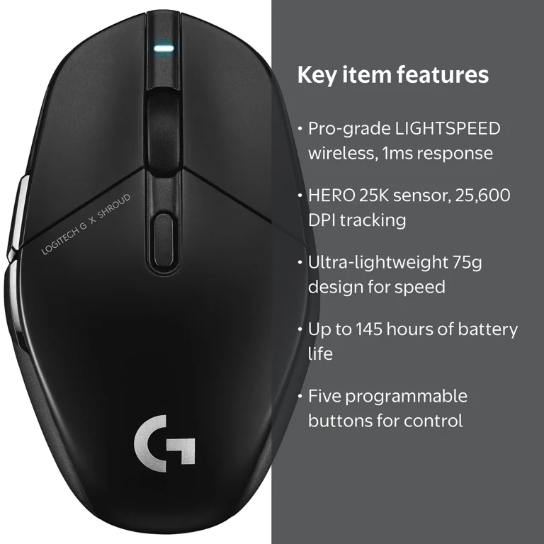 Logitech G G303 Shroud Edition LIGHTSPEED Wireless Gaming Mouse