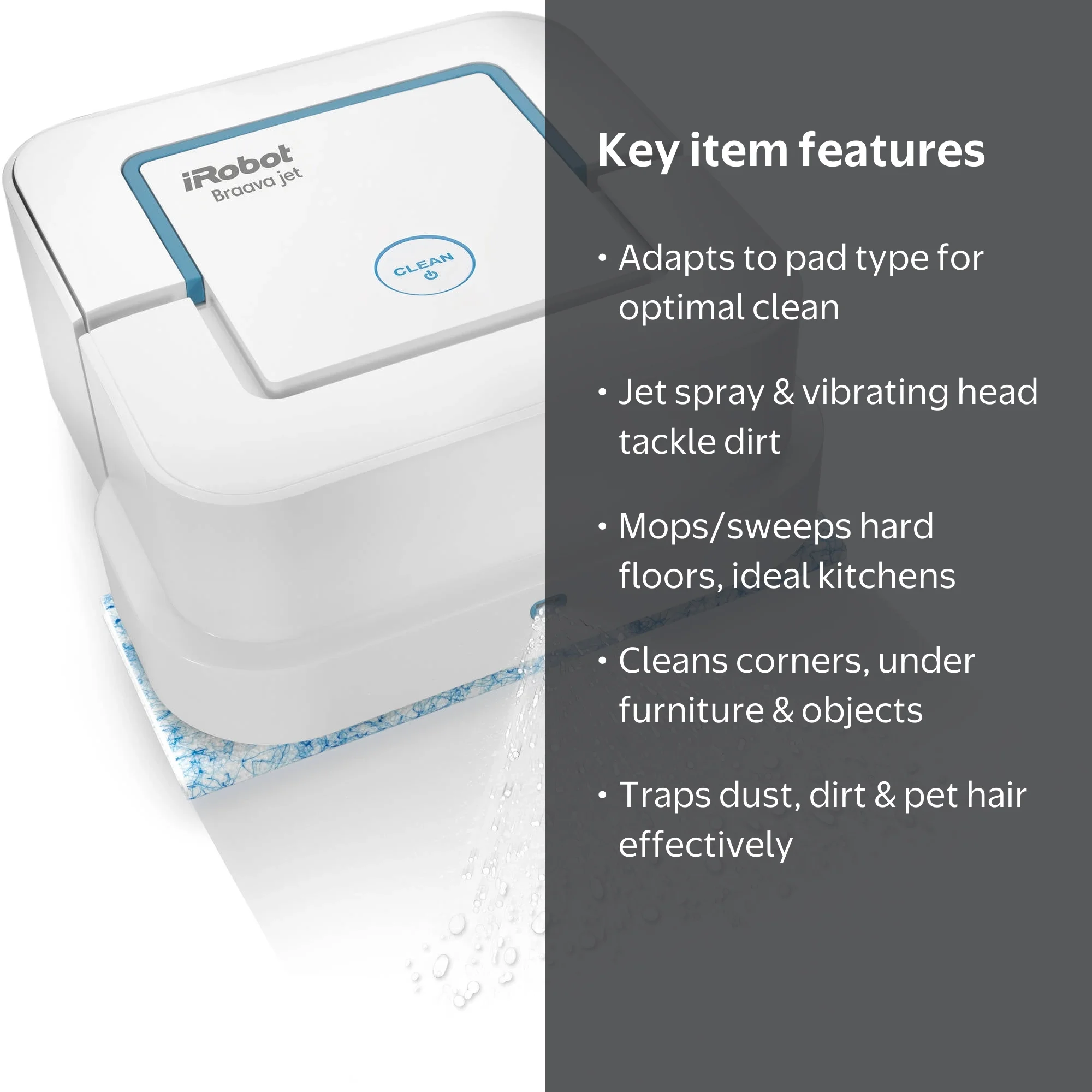 iRobot Braava Jet 245 Robotic Floor Cleaner - App Enabled
