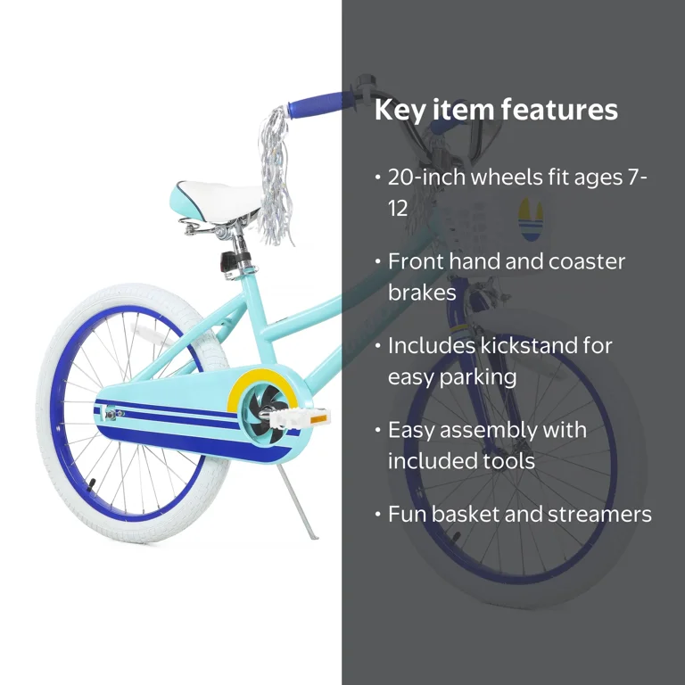 Dynacraft Sunset 20-Inch Girls BMX Bike For Age 7-12 Years, Teal