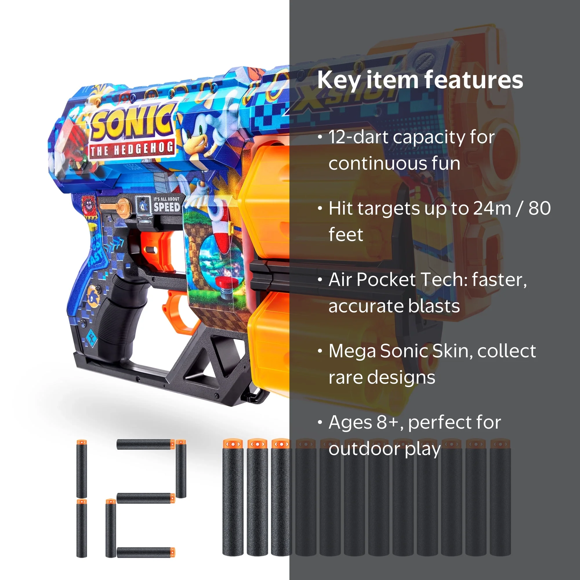 XSHOT Skins Dread Blaster Mega Sonic Skin 12 Darts - Walmart.com