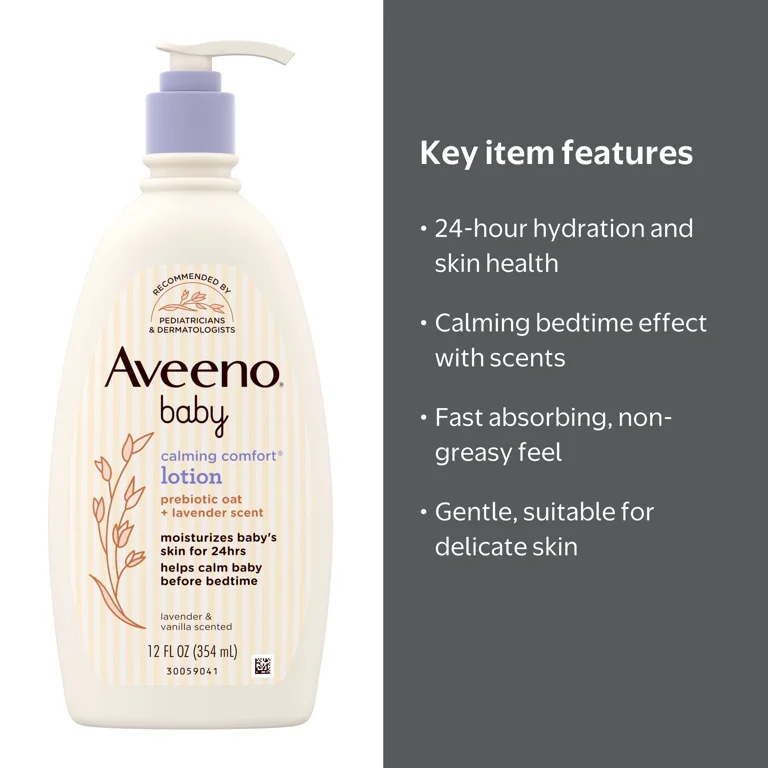 Aveeno Baby Calming Comfort Moisturizing Bedtime Lotion, 12 fl. oz
