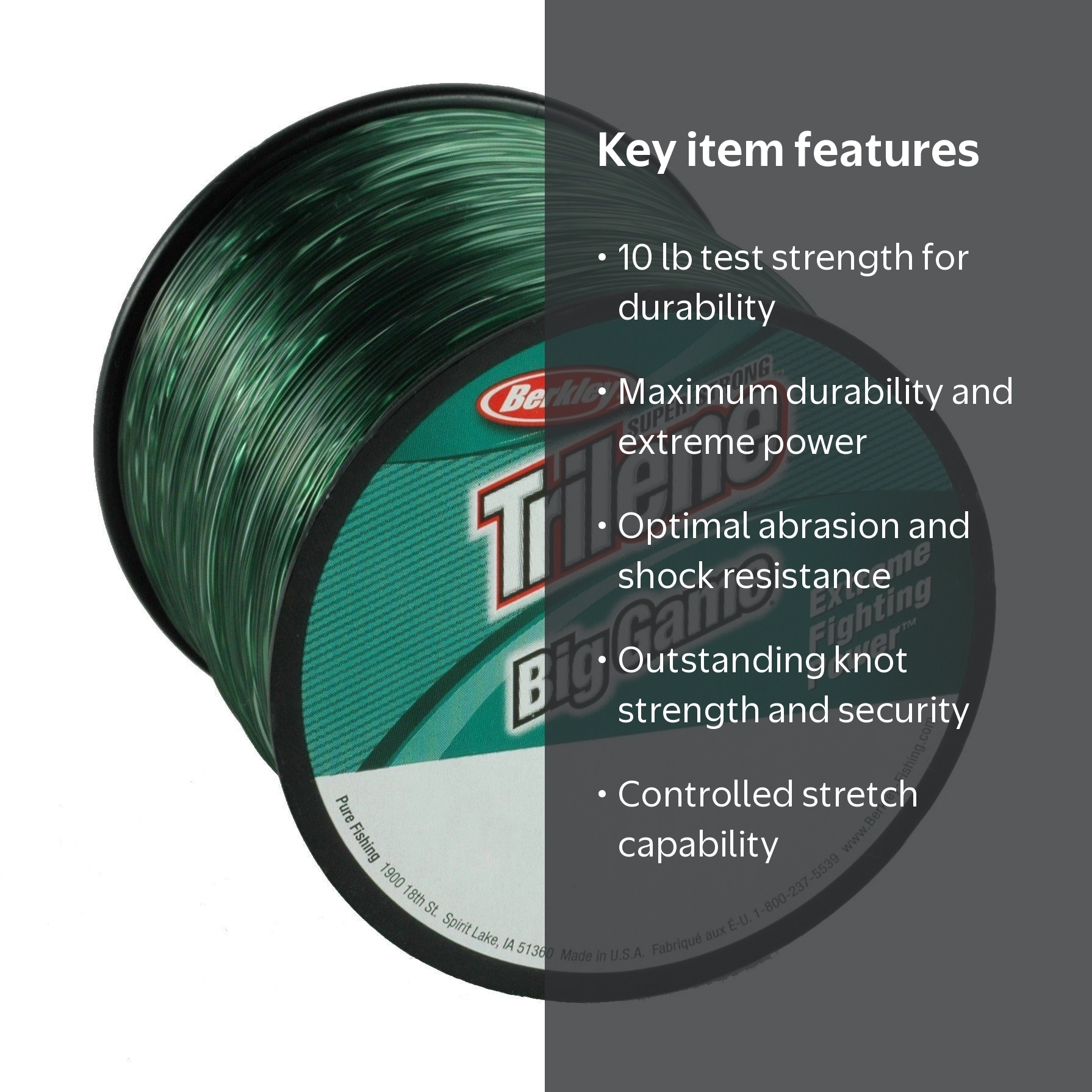 lunkerhunt braided fishing line Premium Line, Innovative 8 Strand 00% PE Fibre (20 Lbs, 150 Yards) Super Soft, Ultra Durable, Super Sensitive Long Casting Lb Test - Meter:40 lb / 500 m foot color segments of Creature Big Game™ Spinning Combo