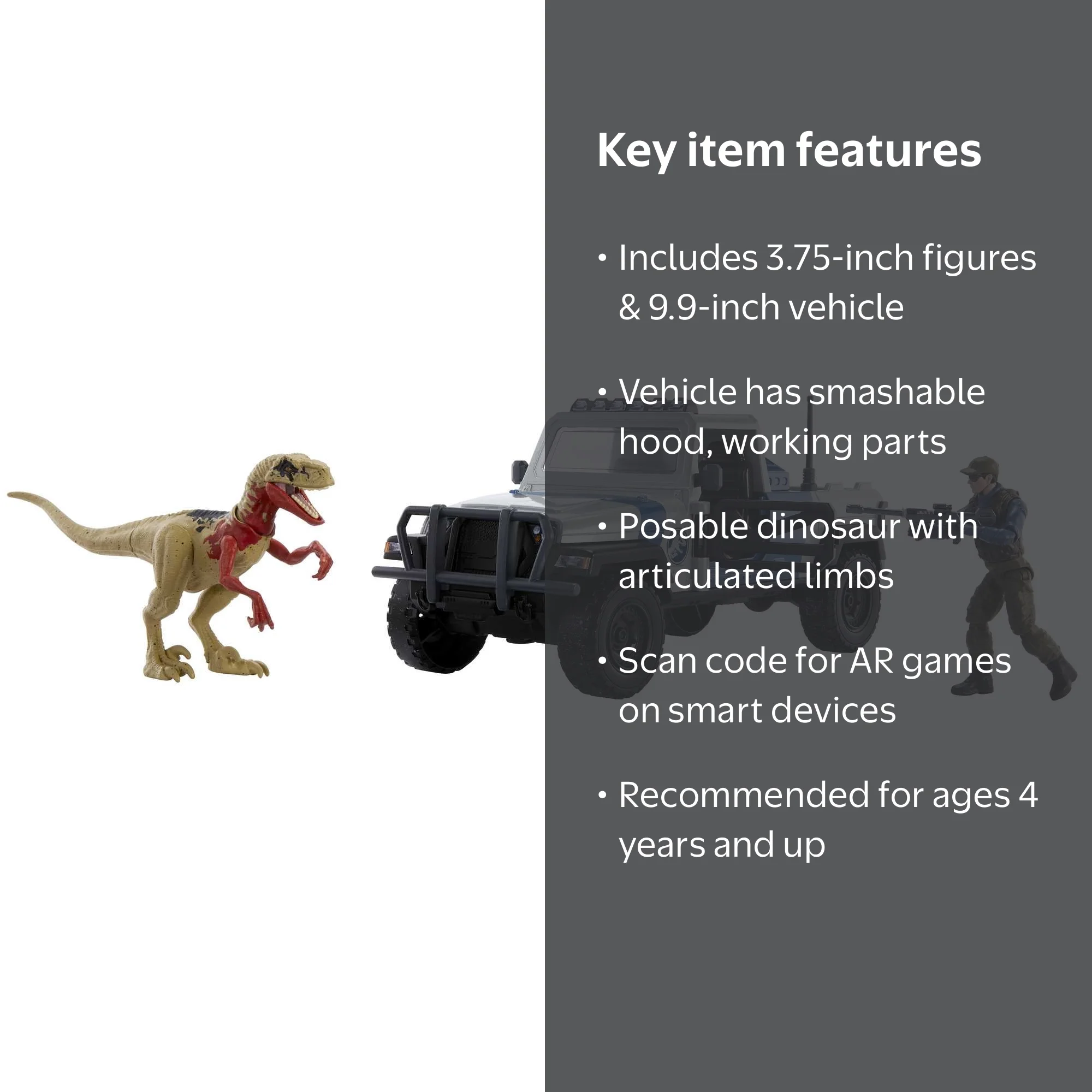 抜けなし THIS&THAT TRUCK ver. リノ コンプ セット Jurassic World Search 'n Smash Truck Set with Atrociraptor Dino