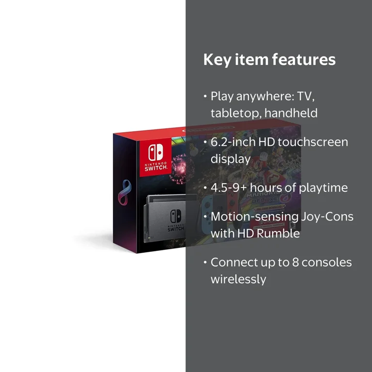 Nintendo Switch Console Bundle with Mario Kart 8 Deluxe - Walmart.com