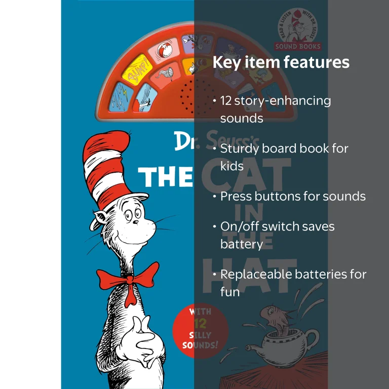 Dr. Seuss Cat in the Hat with 12 Silly Sounds! Interactive Board