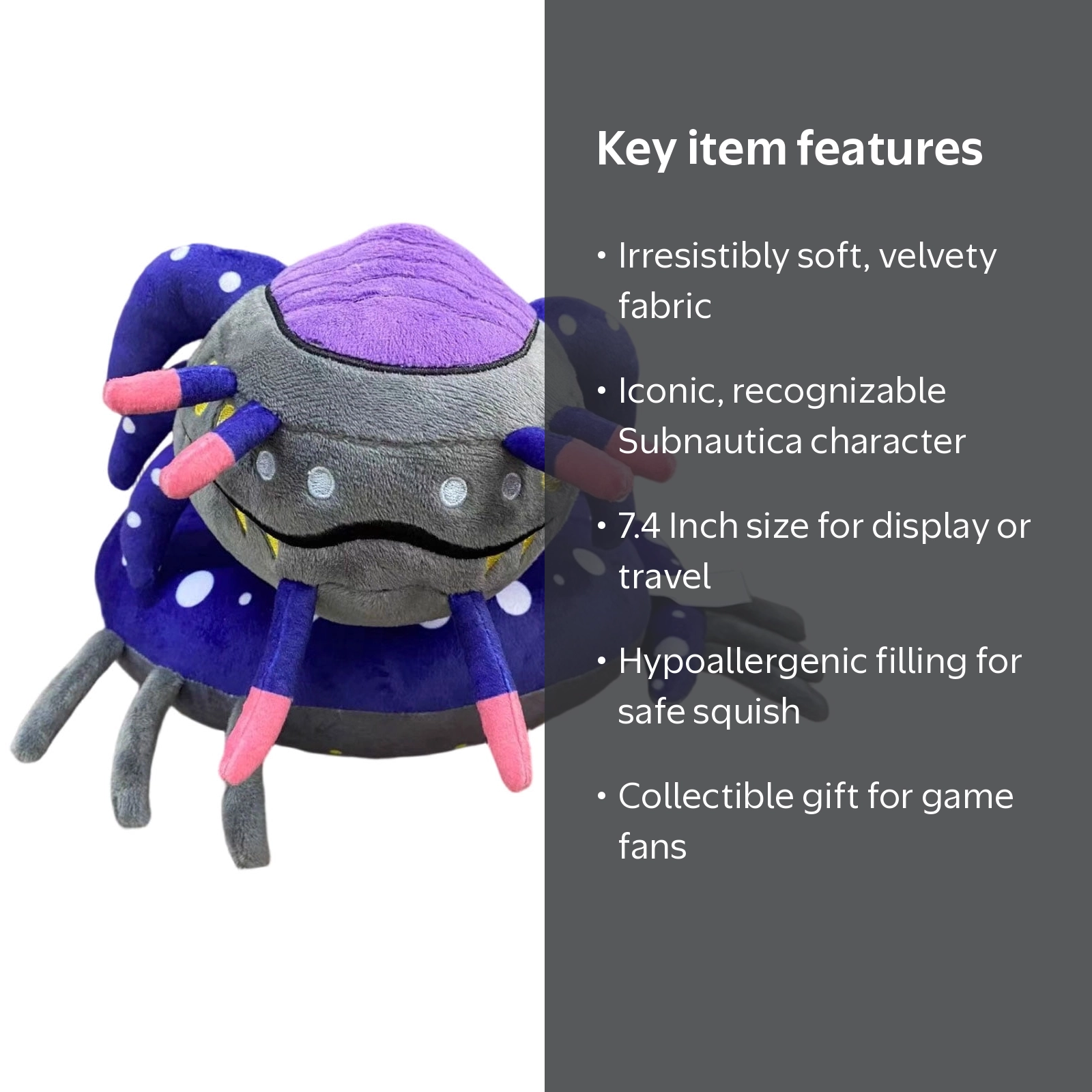 Subnautica Plush, 7.4 Inch Super Soft and Huggable Plush Toy