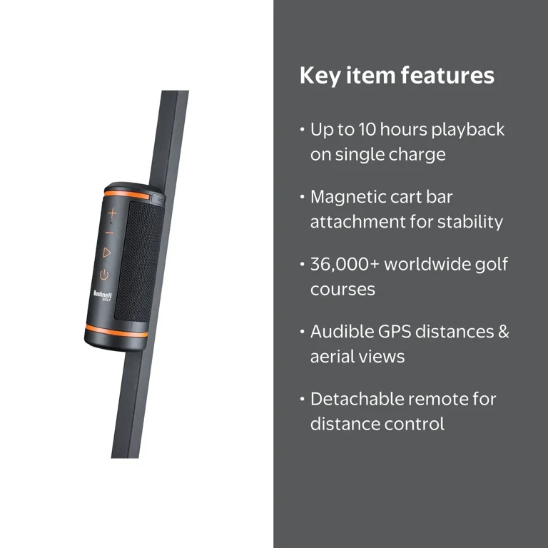Bushnell Golf Wingman Speaker - Portable, Wireless, Bluetooth, App