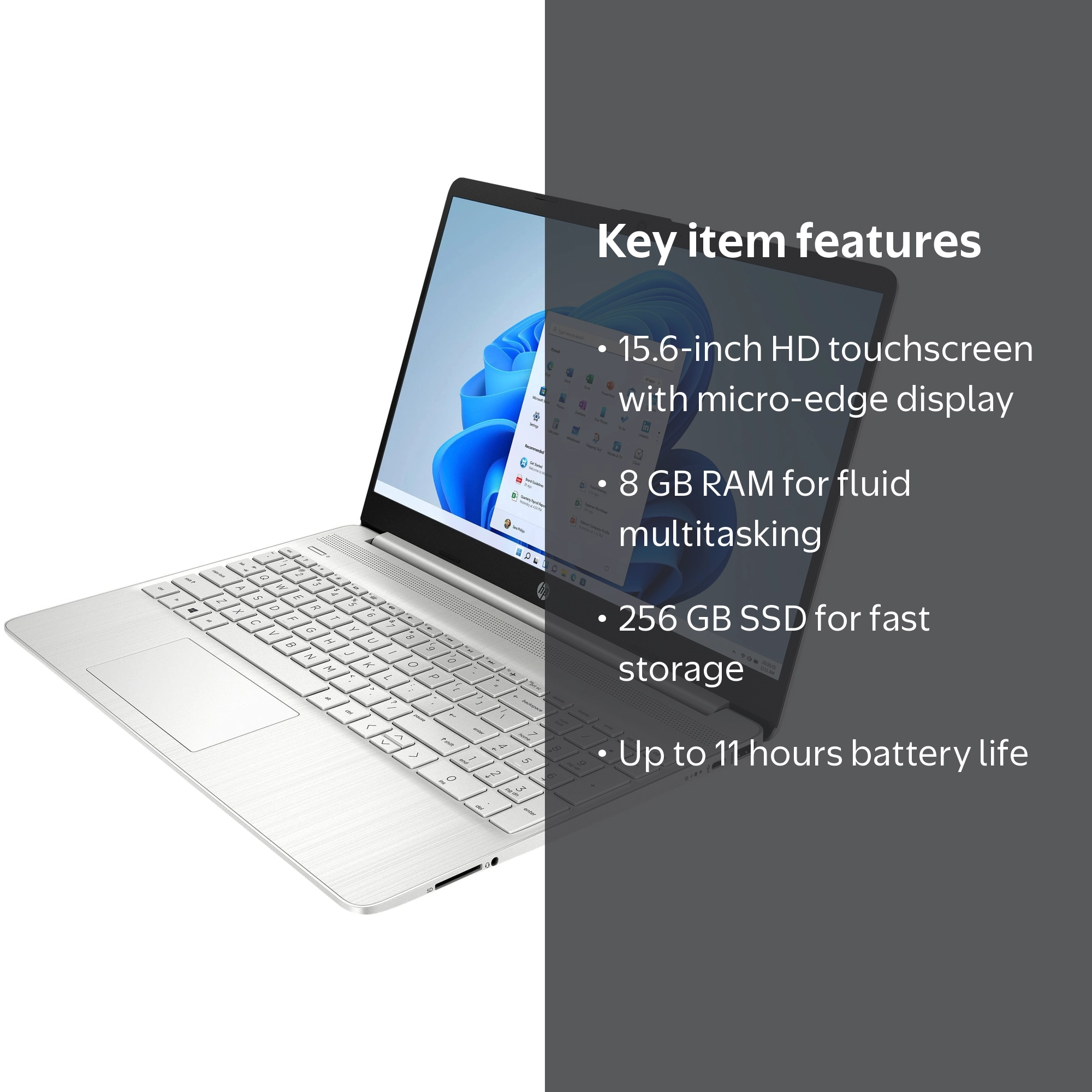 HP 15DY2031NR 15.6 inch Touchscreen Laptop, Intel Core i3, 8GB
