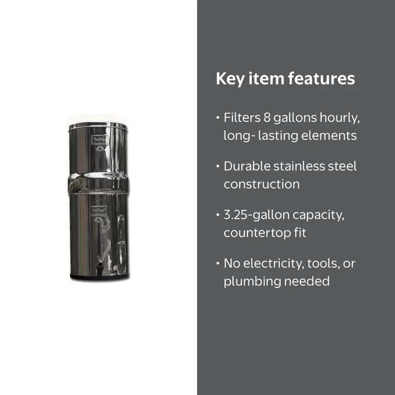 RB4X2-BB Berkey Royal Stainless Steel Water Filtration System