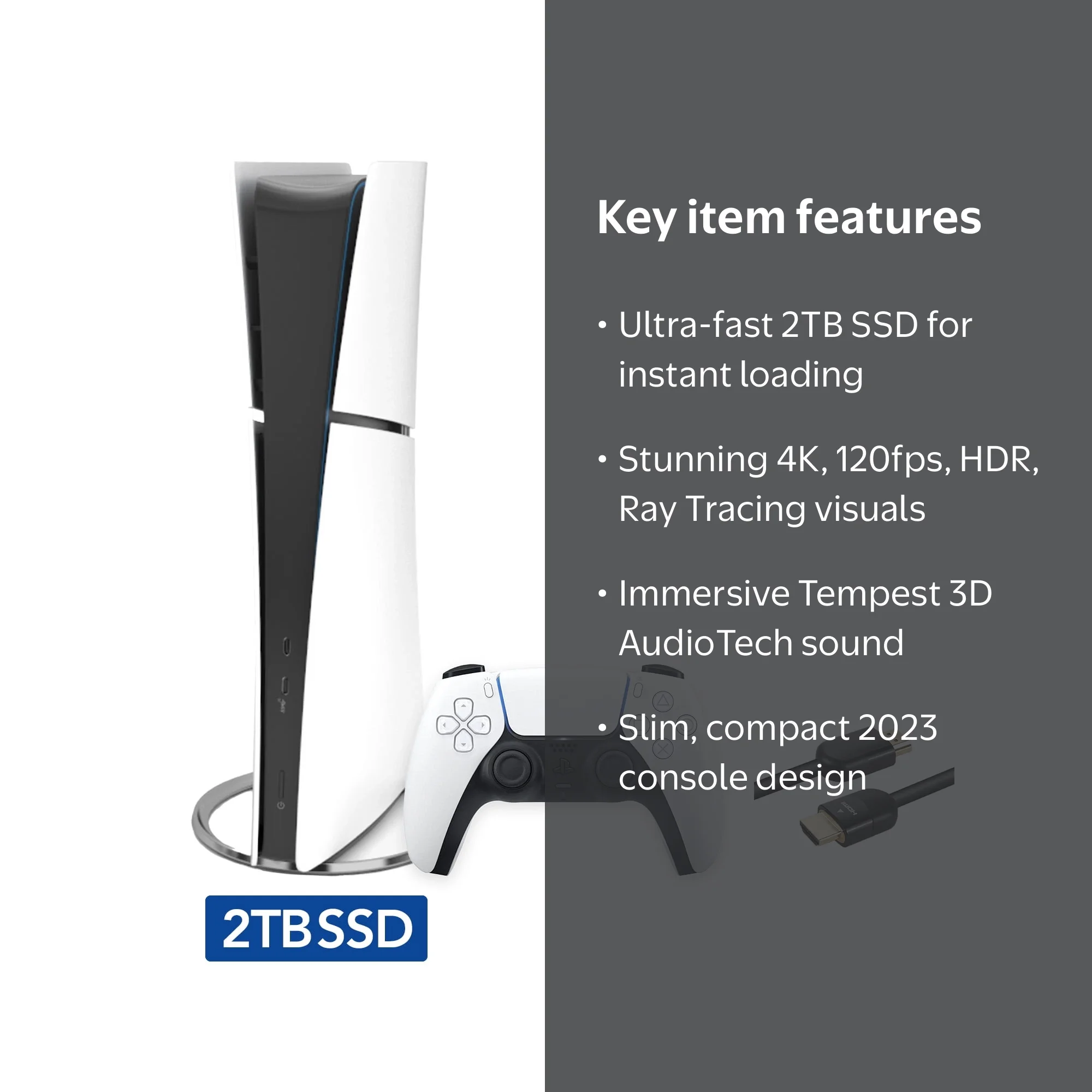 2023 PlayStation 5 Slim 2TB Digital Edition, Controller, Mytrix 8K