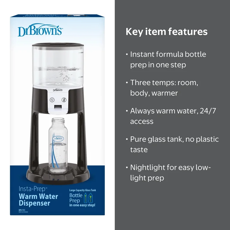 Dr. Brown's, Water Dispenser, 1.5L Glass Tank, Adjustable Temp