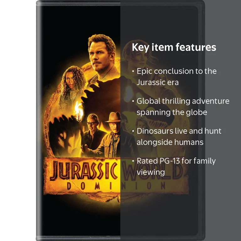 SDS, Jurassic World Dominion DVD, PG-13, Epic Dinosaur Adventure