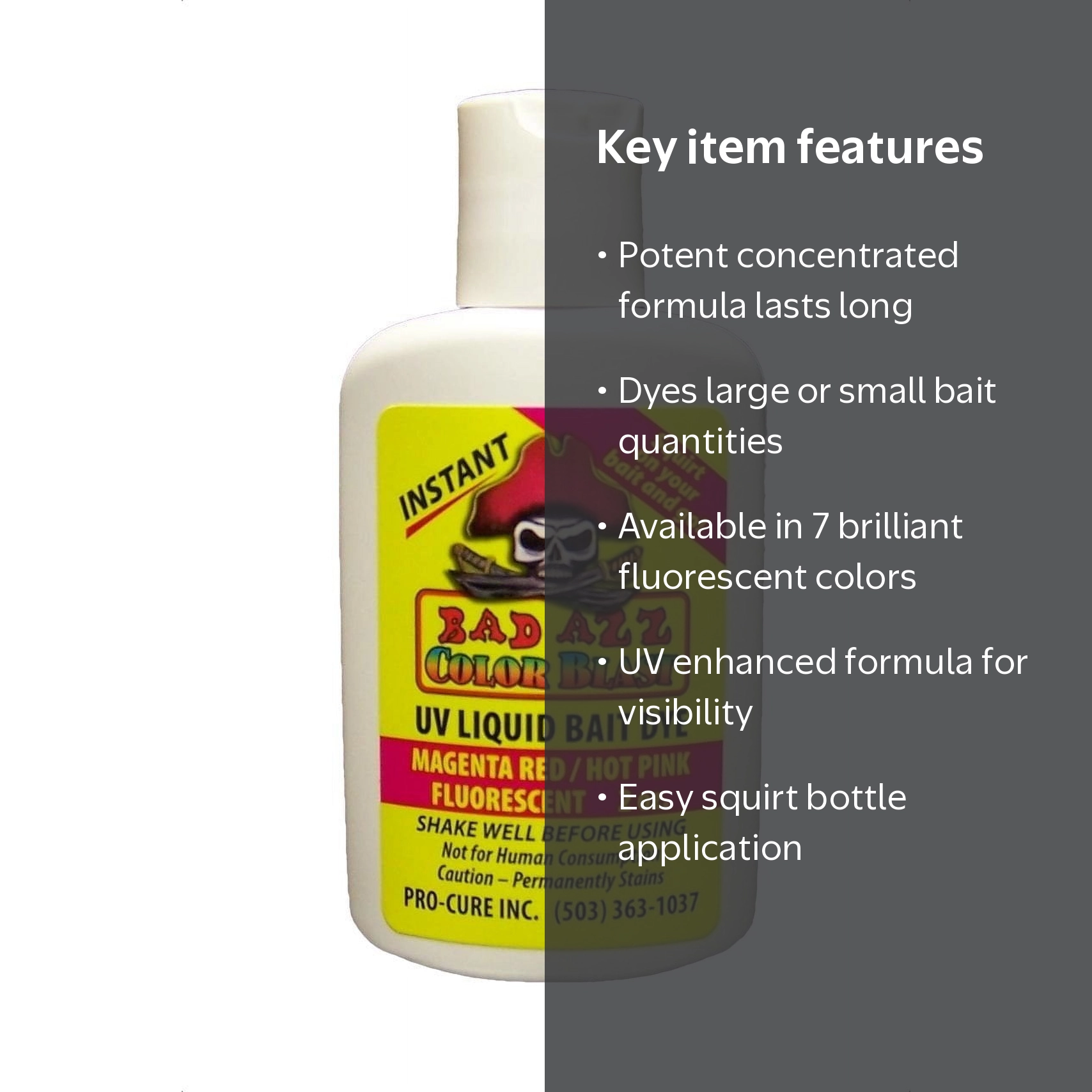 Pro-Cure Bad Azz Uv Liquid Bait Dye - Walmart.com