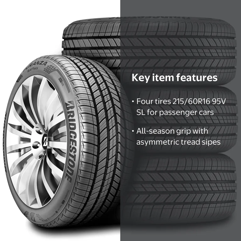 Set of 4 (FOUR) Bridgestone Turanza Quiettrack 215/60R16 95V A/S
