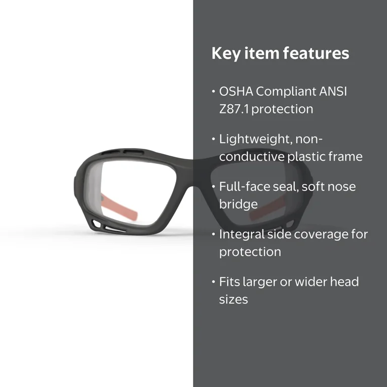 Hudson H5 6217 Prescription Safety Glasses with Gray Plastic Frame