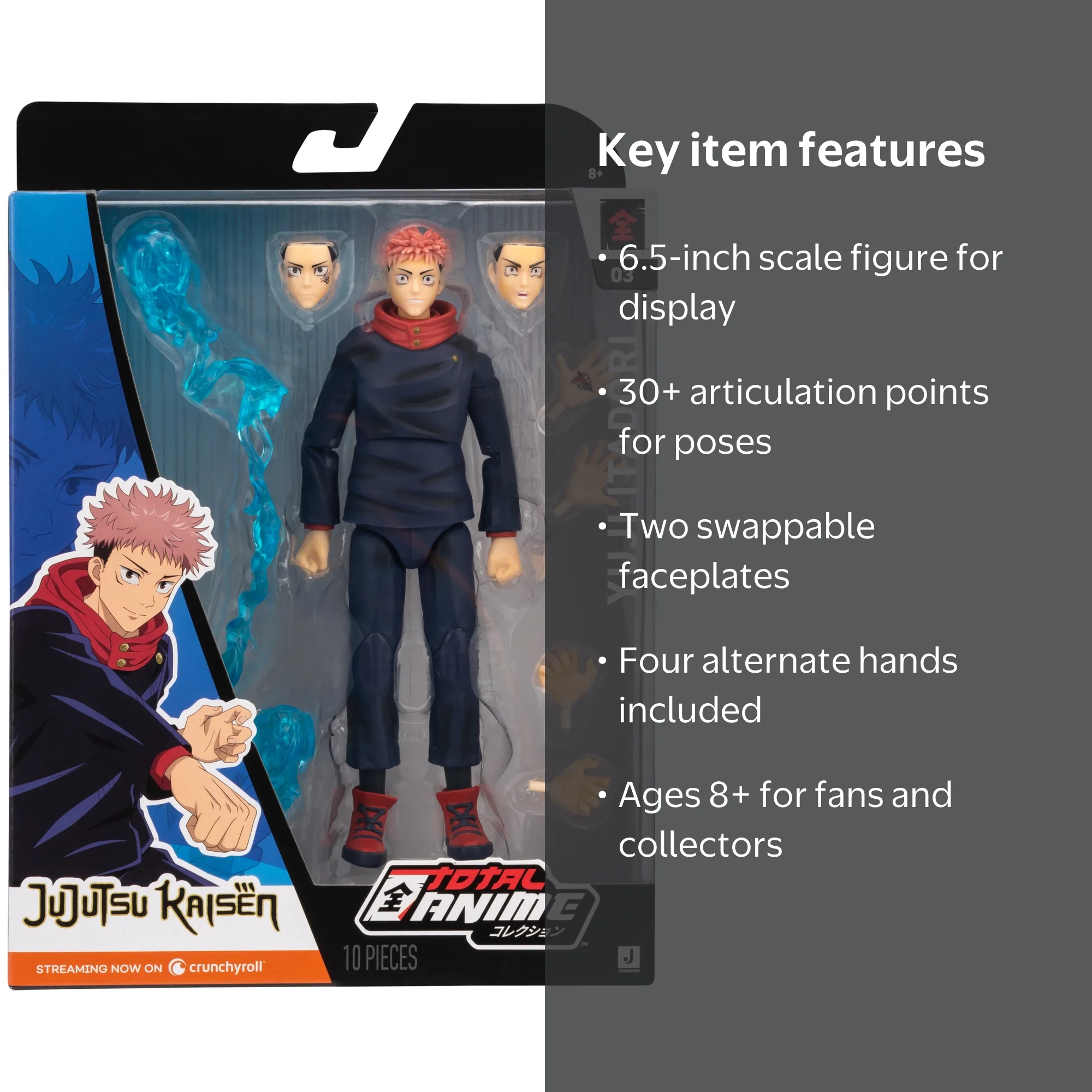 Total Anime Yuji Itadori - 6.5 inch Figure with Swappable
