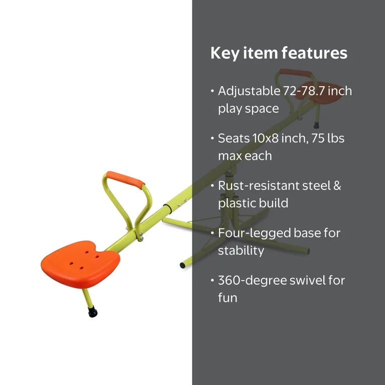 ZenSports Indoor Children's Spinning Seesaw Toy - 360° Swivel