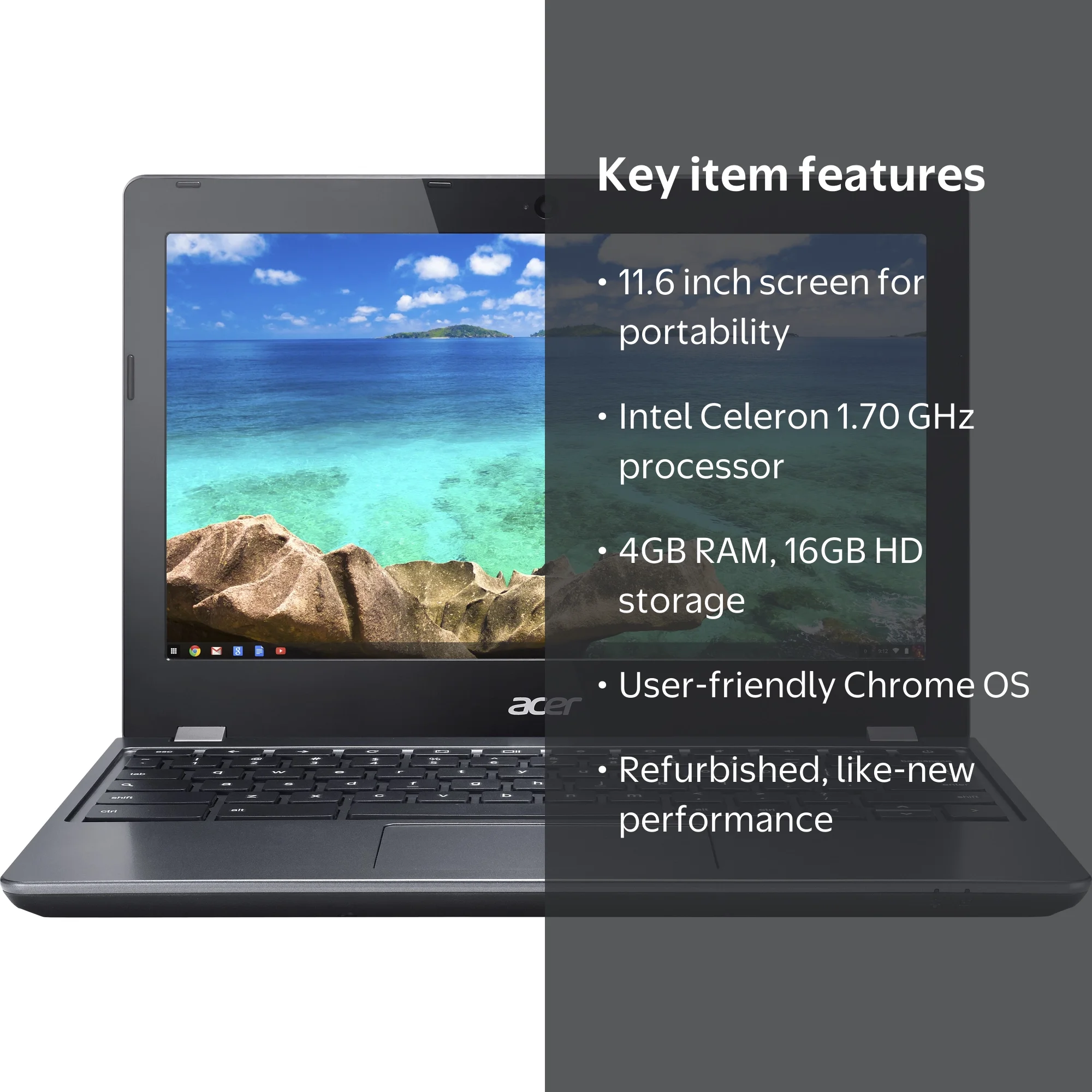Restored Acer Chromebook 11 Laptop 11.6