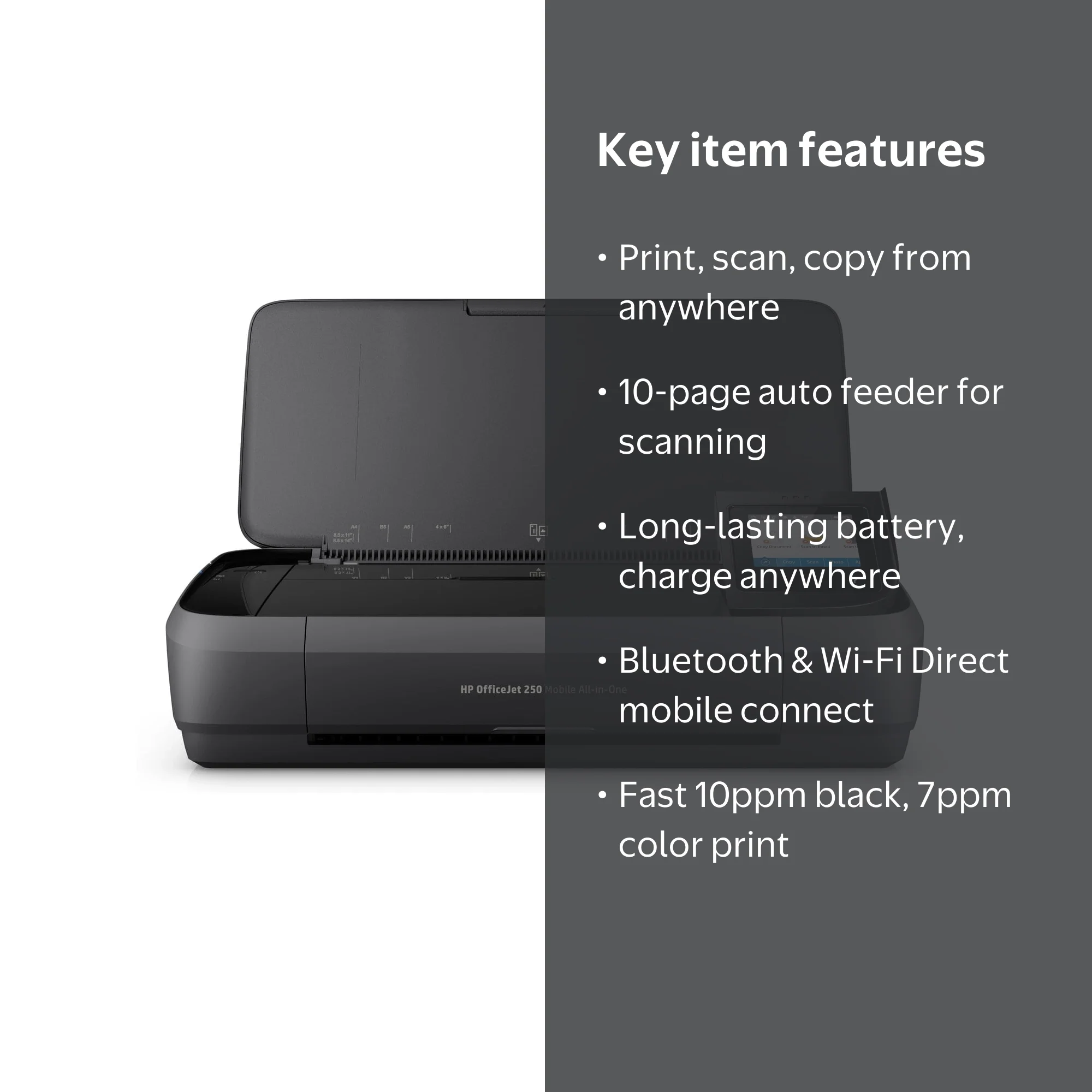 HP OfficeJet 250: Compact Mobile All-in-One, Wireless Scanner