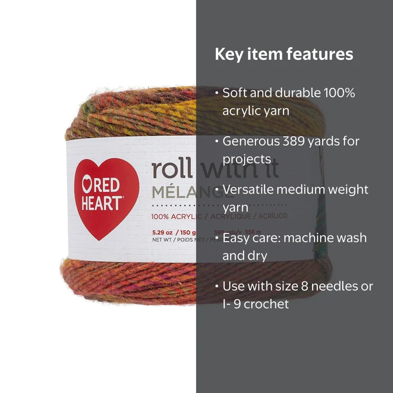 Coats & Clark, Red Heart Yarn, Roll With It Melange 5.3oz Curtain