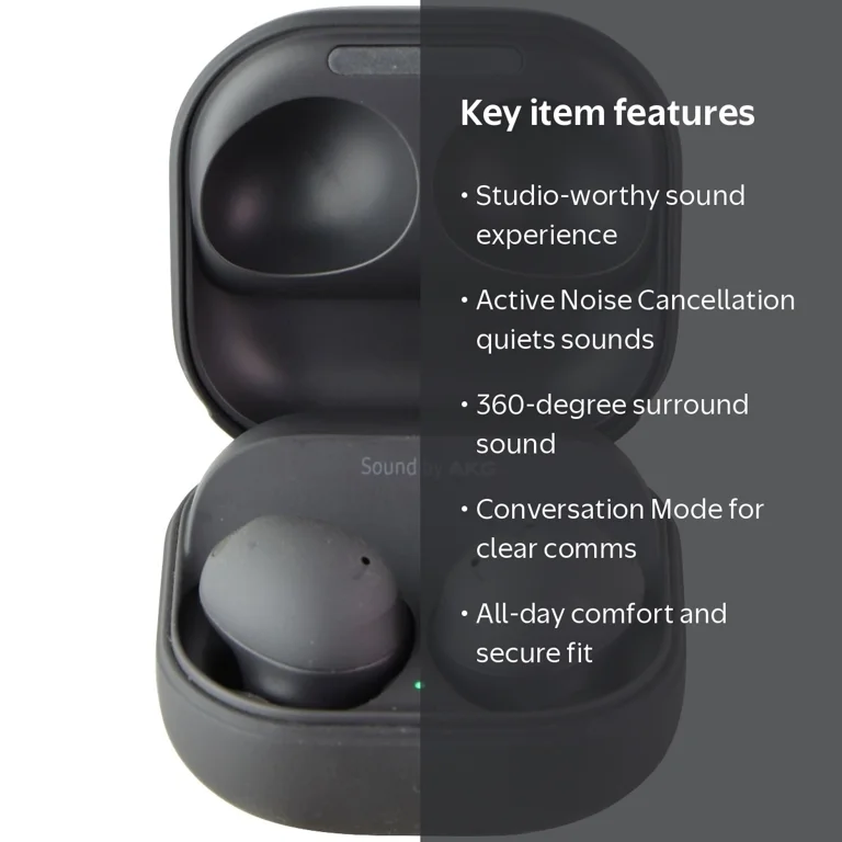 Samsung Galaxy Buds2 Pro True Wireless Earbuds, Graphite SM