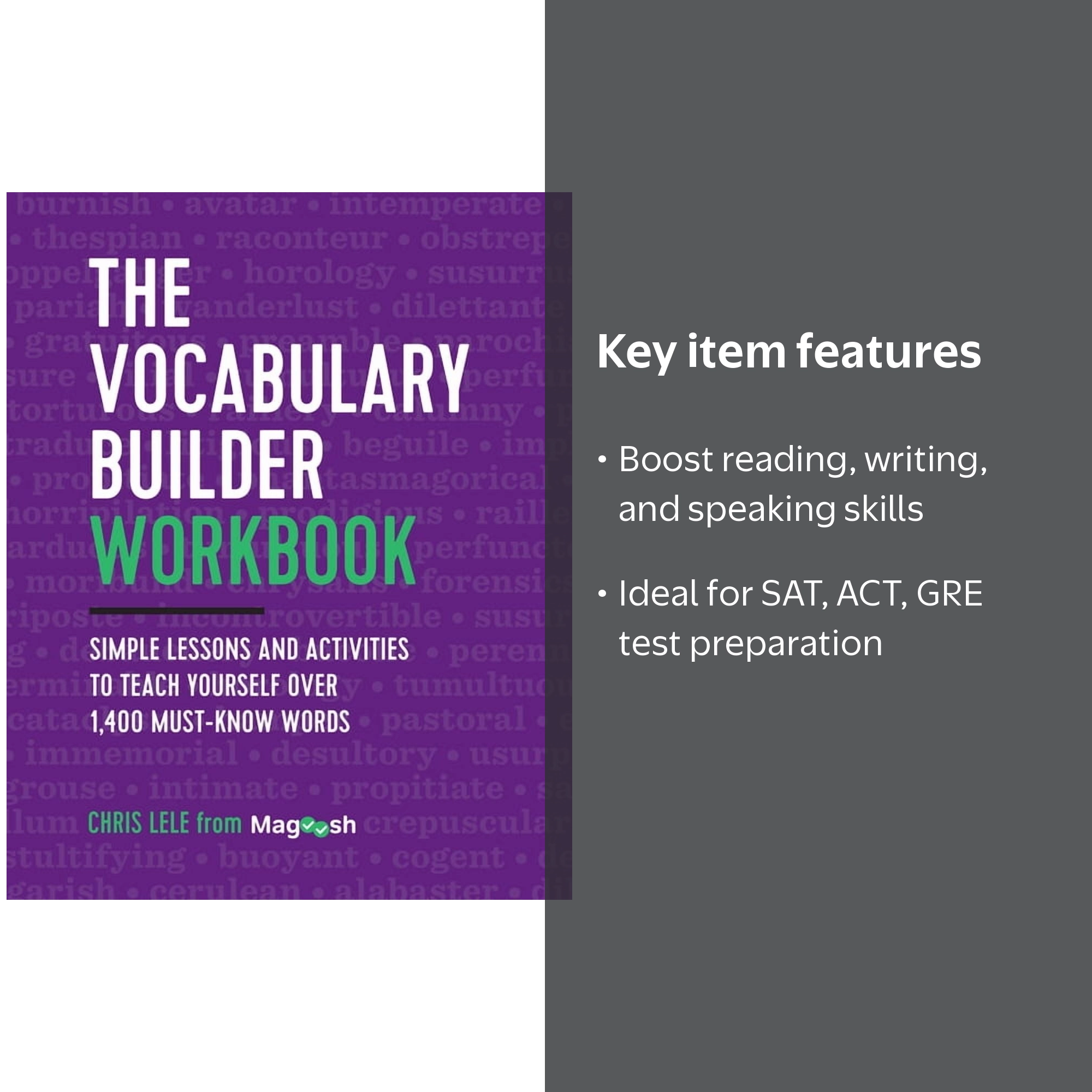 Chris Lele, Vocabulary Workbook, 1400+ Words, Simple Lessons