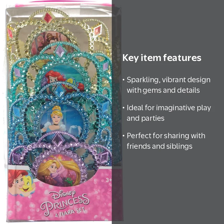 Princess Tiaras, 4 Pack, Multicolored, Disney - Walmart.com