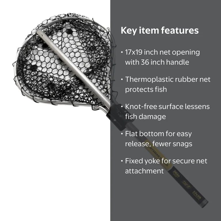 best rubber landing fishing net EGO S2 Slider REACH 48" Handle Large Deep providing interchangeability of attachment tools and compact storage. Top 10 Landing Nets this