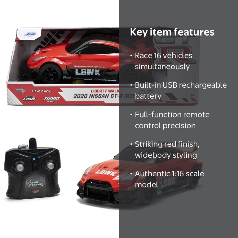 Jada 2020 Nissan GT-R R35 Liberty Walk – 1:16 RC – USB