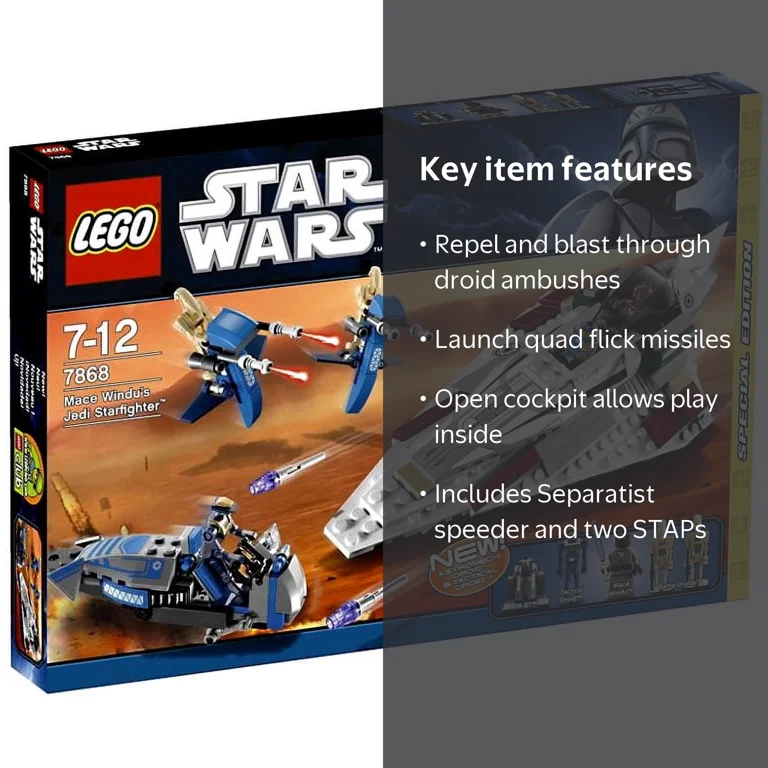 LEGO Mace Windu's Jedi Starfighter 7868 - Walmart.com