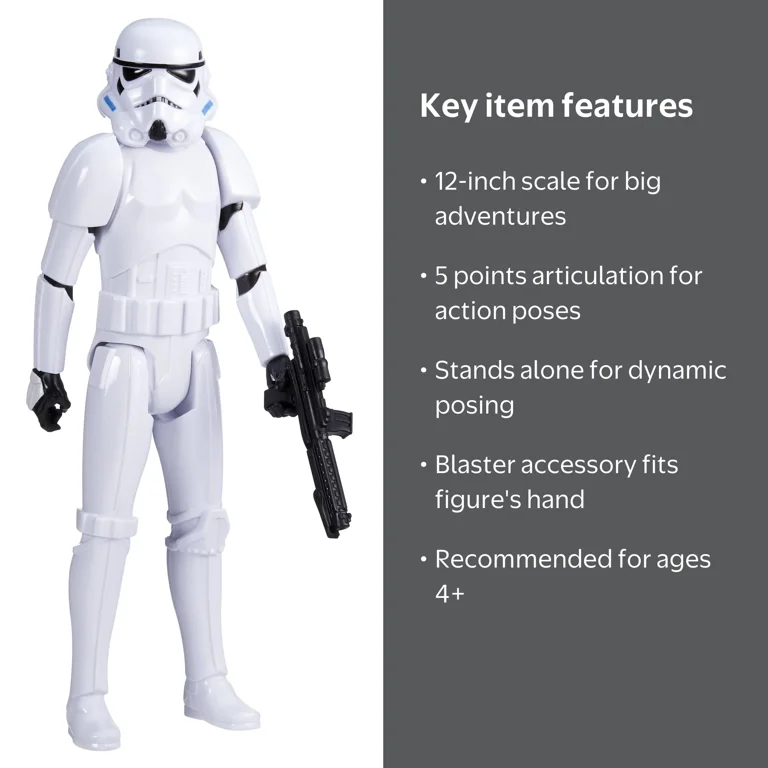 Star Wars, Action Figure, 12 inch Stormtrooper, Includes Blaster