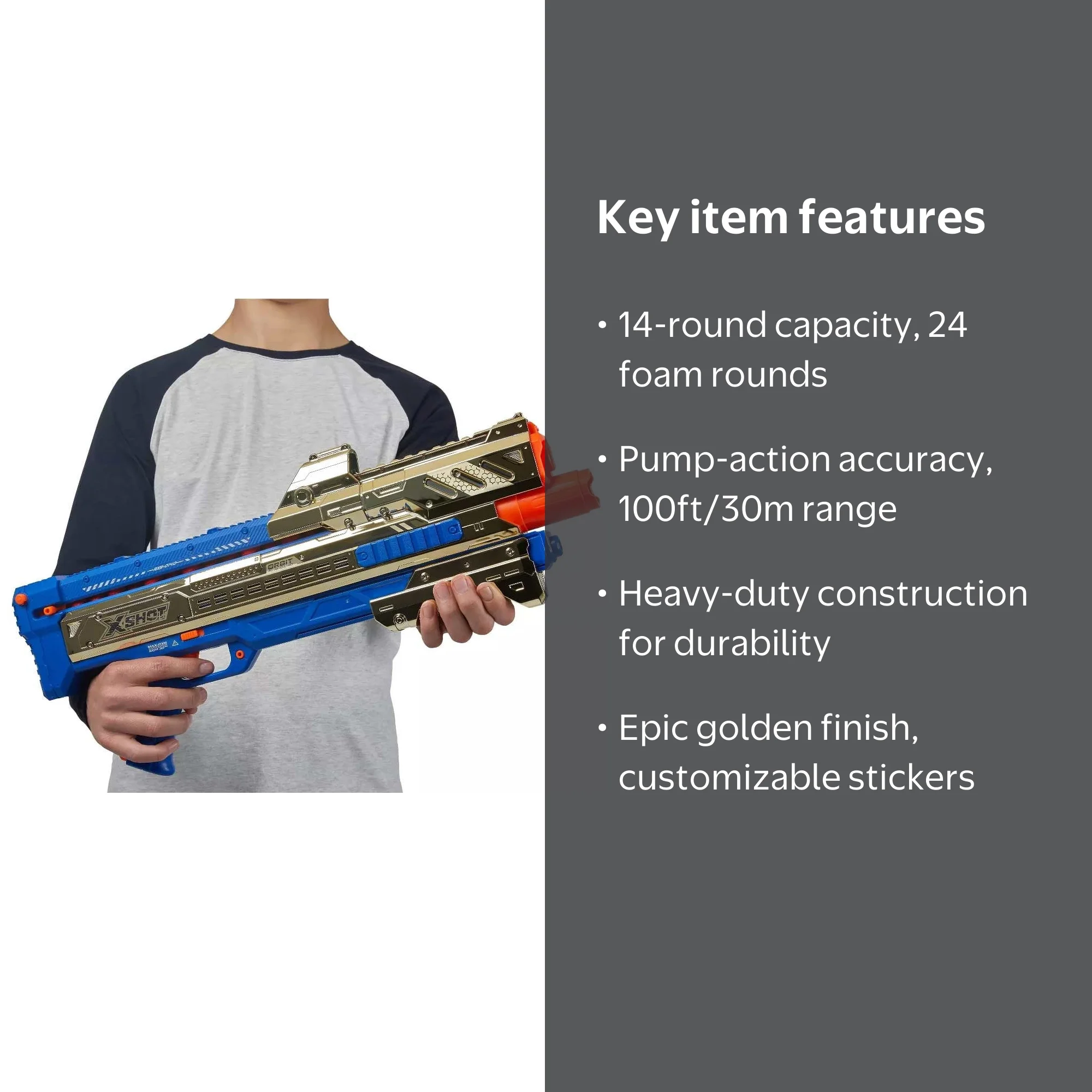 X-Shot Epic Royale Edition Chaos Orbit Blaster with Golden Design