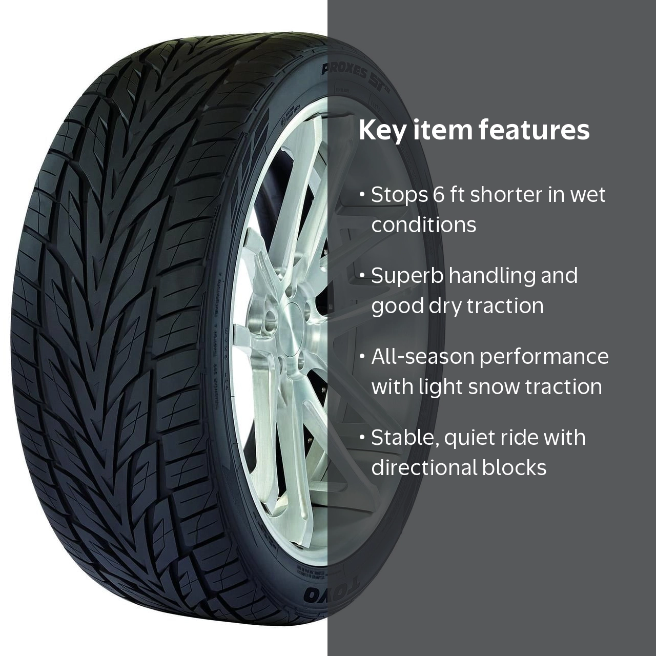 Toyo, Passenger Tire, 285/45R22 114V XL, All Season Performance